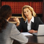 Women talking over probate legal matters.